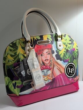 La Philipe Miami Blooming Garden Oval Handbag